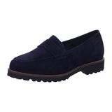 Sioux Meredith-709-H Instapper Dames donkerblauw Leer Breed H