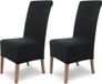 Scheffler-Home Stoelhoezen, stretch Sofia, zwart, set van 2