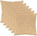 vidaXL Kussensloop 6 stuks Crèmekleurig 80 x 80 cm Katoensatijn