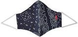 Levi's 3pk Bandana Herbruikbare Gezichtsbedekking, Blauw/Zwart/Rood, S