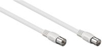 Goobay IEC (m) - IEC (v) coaxkabel | >85 dB | CCS | recht | wit | 1 meter