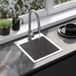 REA Leo 40 Évier de cuisine Nickel brossé 40x45x18,5cm + Robinet de cuisine Fresh Nickel brossé