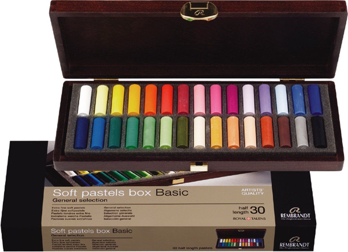 Rembrandt Soft Pastel Half Set 30 Colors - Basic