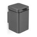 Relaxdays Afvalemmer 3 l - Wandmontage - Softclose - RVS - Met binnenemmer - Badkamer - Grijs