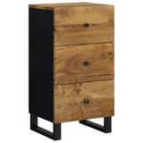 VidaXL Dressoir met 3 lades, 40x33,5x75 cm, massief mangohout