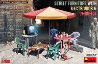 MiniArt Modelbouwpakket Militaire voertuigen - 35647 Street Furniture with Electronics - Umbrella Plastic - 1:35 - Modelbouw