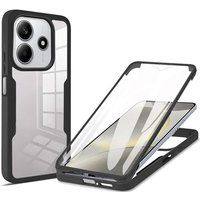 XEPTIO Coque 360 degrés intégrale pour Xiaomi Redmi Note 14 4G Protection arrière Avant noir
