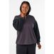 ACTIVE By Zizzi sportshirt met lange mouwen - donkerpaars/zwart