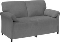 vidaXL 2-Zits Sofa Donkergrijs Fluweel