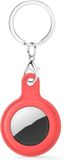 By Qubix Qubix - AirTag case gel series - sleutelhanger met ring - rood