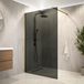 Mirlux Vero Inloopdouche – Luxe douchewand van 8 mm veiligheidsglas met nano coating – gerookt glas – gouden aluminium frame – 120×200 cm
