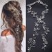 Denifery Make-up Bruid Haarband met extra lange kristallen kralen en kristallen kralen, bruidssieraden, haaraccessoires, 1 unité (Lot de 1), kristalparels
