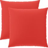 vidaXL - Kussensloop - 2 stuks - HEERLEN - Rood - 80 x 80 cm - Polyester