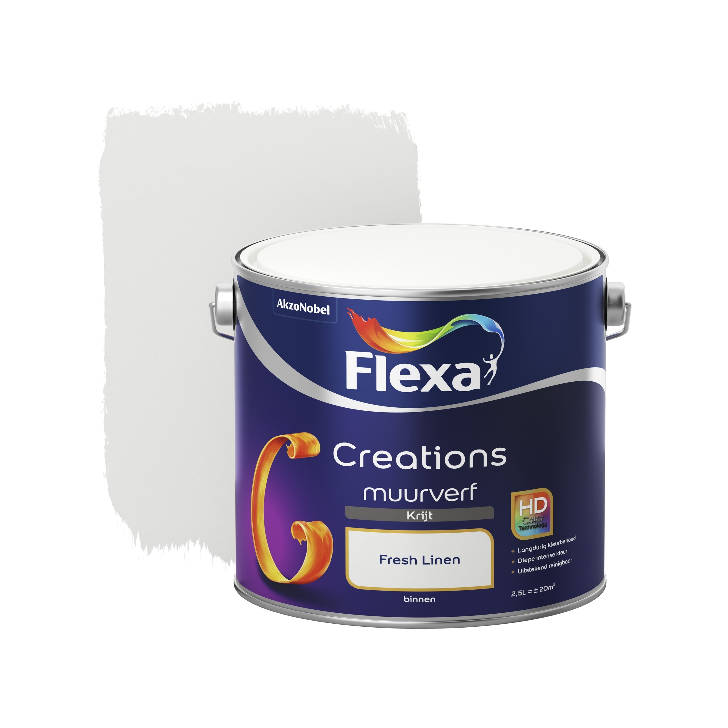 FLEXA Creations muurverf fresh linen krijt 2 5 liter