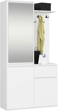 Akord Hal set met spiegel ENTRO Wit