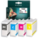 Evoke compatible ink for Epson T44C1 T44C2 T44C3 T44C4 4X CMYK: Black, Cyan, Magenta, Yellow 320ml Colorworks CW-C6000Ae C6000Pe C6010A C6010P C6500Ae C6500Pe C6510A C6510P