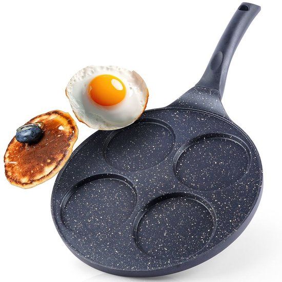 orion group Oogpan Ø 27 cm | spiegelei-pan voor 4 eieren | crêpepan voor gas | voor inductie, met anti-aanbaklaag