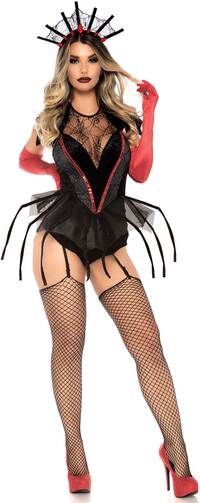 Leg Avenue Spinnenkoningin Halloween kostuum