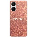 Xiaomi Redmi 13C 4G Paillettes coeur bedrukt siliconen hoesje