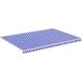 Tissu de remplacement pour auvent bleu et blanc 5x3,5 m