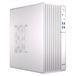 Nuwo Quartz QH300 compacte pc-behuizing micro-ATX zonder voeding, compatibel met MicroATX en Mini-ITX, frontnetkoeling, USB 3.0 en Type-C, wit