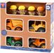 Playgo Mini Constructie Voertuigen Speelset met Figuren - 8 Delig Bouwspeelgoed