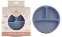 DORON & CHARLIE - Zuignapbord - Blauw - Siliconen - 3 Compartimenten