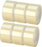 Merkloos / Sans marque Shoppartners Bv Rol Verpakkingstape transparant - 6x - 66 meter per rol - 5 cm breed