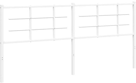 vidaXL Hoofdbord 193 cm metaal wit