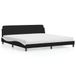 Dover Lit avec matelas similicuir noir et blanc 200x200 cm