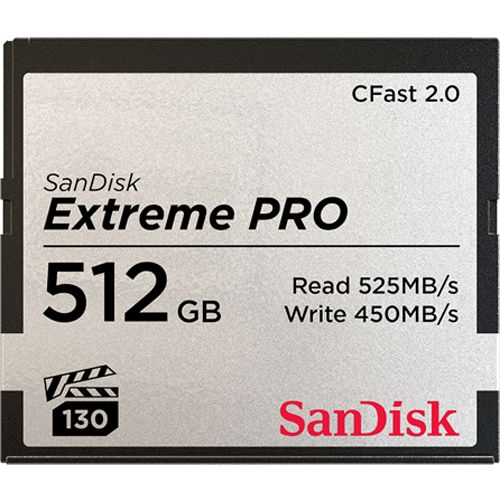 SanDisk Extreme Pro 512 GB CFast 2.0 Memory Card