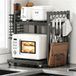 Non-branded Microwave Stand - Kitchen Rack - Kitchen Organization - Expandable Design - 47 x 33 x 39 cm - Black