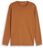 Tom Tailor - Basic katoenen shirt met lange mouwen - Maat XXXL - bright camel brown