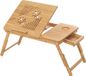 SONGMICS Table d'ordinateur portable réglable en bambou avec design pliable