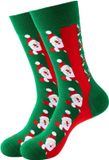 Rudolph & Santa Sokken maat 41-47 groen/rood