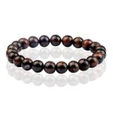 Memphis Natuursteen Armband met 8mm Kralen Memphis - Red Tiger Eye