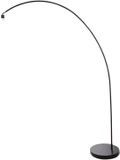 Mexlite Vloerlamp Solva 3409ZW Zwart Metaal 185 cm Kantelbaar E27 Fitting