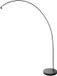 Mexlite Vloerlamp Solva 3409ZW Zwart Metaal 185 cm Kantelbaar E27 Fitting
