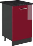 Vicco Keukenonderkast R-Line, Rode hoogglans/Antraciet, 50 cm