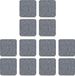 Zeller 12x Onderzetter - grijs - vilt - 10 x 10 cm