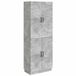 vidaXL - Armoire - Set - 2 - pièces - Gris béton - Bois traité