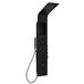 Hudson Reed Panneau de douche 3 voies thermostatique avec pomme de douche, douchette et 2 douches latérales | Aluminium - Noir | Stamford