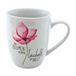 Dekohelden24 Koffiemok van porselein, motief: bloesem, waar bloemen bloeien, glimlachelt de wereld, afmetingen H/Ø: 10 x 8 cm, inhoud 250 ml, vaatwasmachinebestendig, orchidee, koffiekopje