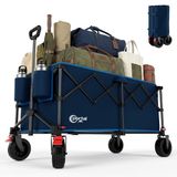 Merkloos Bolderkar strandwagen - Opvouwbaar - 300 liter - Tot 150 kg - All-terrain wielen