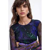 Desigual top met print - blauw