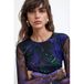 Desigual top met print - blauw