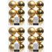 Decoris Kerstballen - 24x stuks - goud - kunststof mat/glans - 8 cm