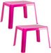 PLASTICFORTE Table d'enfant - 2x pièces - plastique - rose - 55 x 66 x 43 cm