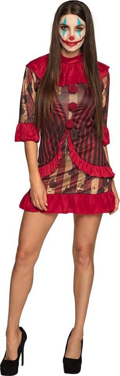Boland Verkleedpak Midnight Clown Dames Rood Maat S