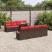 Maison Exclusive - Ensemble de jardin 9 pièces, marron, en polyrotin